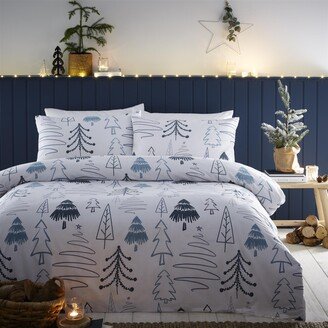 Charlotte Thomas Scandi Trees White Duvet Cover Set