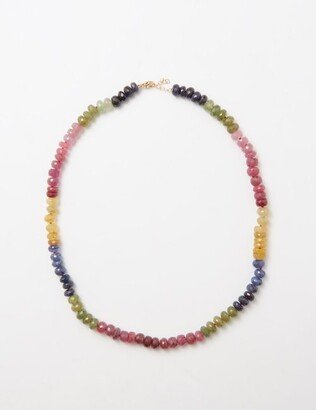 Arizona Rainbow Sapphire & 14kt Gold Necklace