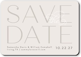 Save The Date Cards: All The Elegance Save The Date, Gray, Magnet, Matte