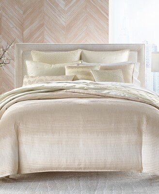 Ikat Stripe Duvet Cover, King, Created for Macy's