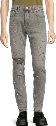 Zack Paint Spatter Ripped Skinny Jeans