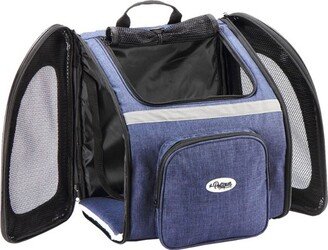 Pet Backpacker, Pet Carrier for Small Size Pets, Ventilated Backpack Bag for Cats & Dogs, DENIM