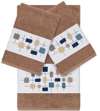 Khloe 3-Piece Embellished Towel - Latte