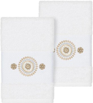 Isabell Embellished Hand Towel - Set of 2 - White