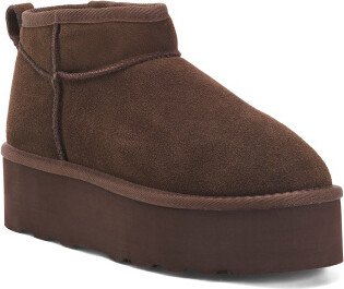 Suede Hippy Platform Booties for Women