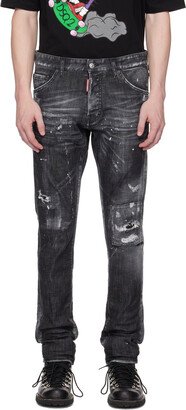 Black Ripped Cool Guy Jeans