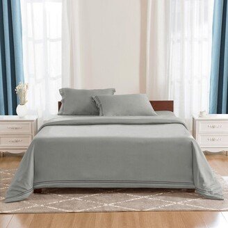 3-Piece 1600 Thread Count Duvet Cover and Pillowcases Super Soft Microfiber Bed Sheet Set