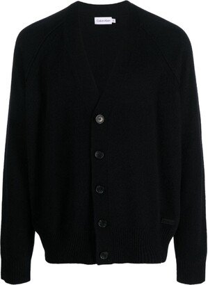 V-neck wool cardigan-BH