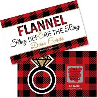 Big Dot Of Happiness Flannel Fling Before the Ring - Buffalo Plaid Game Scratch Off Dare Cards 22 Ct