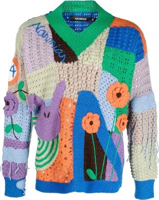 Nah Poetry crochet-knit jumper