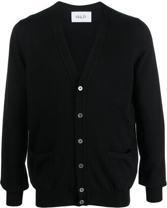 D4.0 fine knit V-neck cardigan