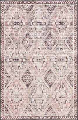 Sharni Diamond Trellis Cotton Area Rug, , Rust