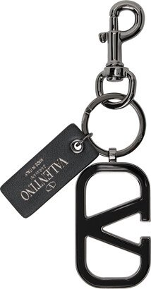 Black & Gunmetal VLogo Keychain