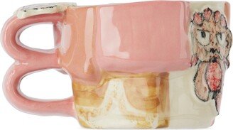 Handle With Care by Christian Moses Pink & White Tiny Dancer Patchwork Mug