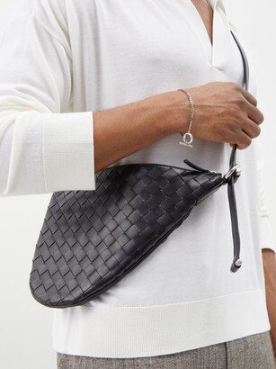 Virgule Intrecciato-weave Leather Cross-body Bag