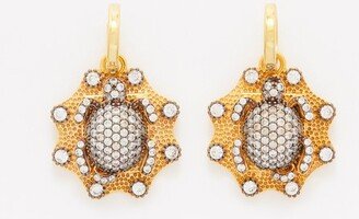 Turtle Crystal & 24kt Gold-plated Hoop Earrings