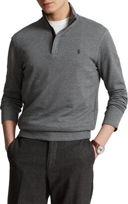 Herringbone Long Sleeve Half Zip Polo