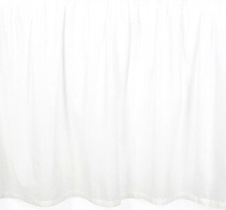 Signature White Cotton Voile Ruffled Crib Skirt