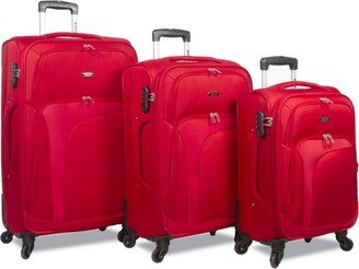 Rolite Rover 3-Piece Spinner Expandable Luggage Set - Red