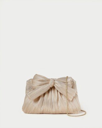 Rayne Platinum Bow Clutch