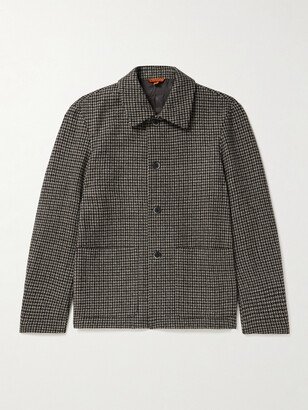 Sabion Houndstooth Wool-Blend Shirt Jacket