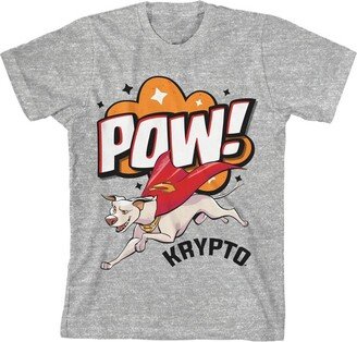 DC League of Super Pets Krypto The Superdog Youth Athletic Heather T-shirt