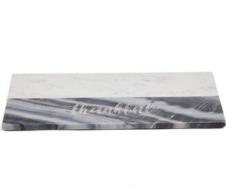 Lexi Home Marble Collection 16 in. Charcuterie Board - Thankful Gray