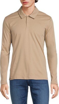 Saks Fifth Avenue Made in Italy Saks Fifth Avenue Men's Long Sleeve Polo