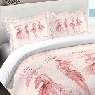 Pink Fashion Divas Standard Pillow Sham