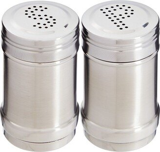 Juvale 2 Ounce Stainless Steel Metal Salt and Pepper Shakers for Kitchen Counter, Dinner Table, Condiments, Perforated S and P Caps, 3.5 in