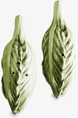 Green Radicchio Hand-painted Ceramic Salt and Pepper Shakers