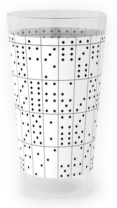 Outdoor Pint Glasses: Domino Universe - Black And White Outdoor Pint Glass, White