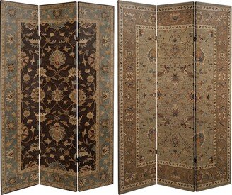 Handmade 6' Double Sided Persian Rug Canvas Room Divider