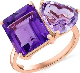 14K Rose Gold & Amethyst Ring