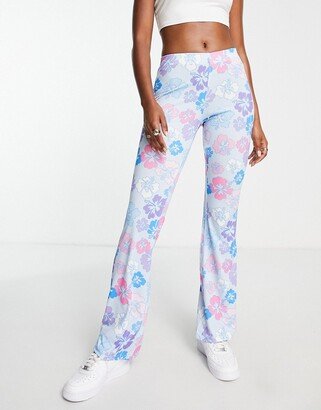 flare pants in floral print