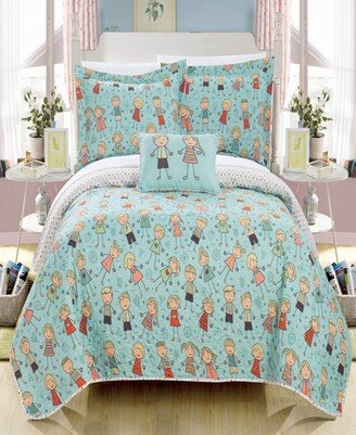 Jacala 4 Piece Full Quilt Set