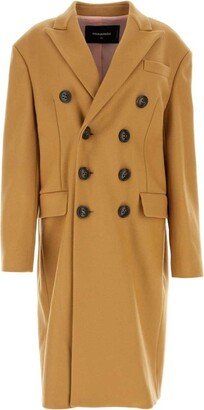 Double-Breasted Long-Sleeved Tailored Trench Coat