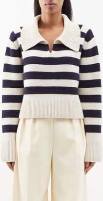 Franklin Striped Cropped Cashmere Sweater