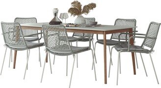 Midtown Concept Bleue 7pc Wood Indoor Dining Set