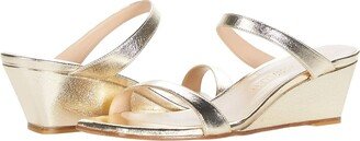 Aleena 50 Wedge (Platino) Women's Shoes