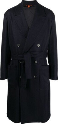 Double-Breasted Wool-Blend Coat-BJ