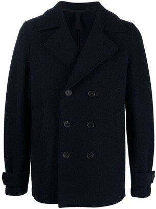 Double-Breasted Button-Fastening Peacoat