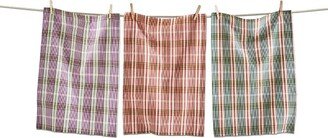 tagltd Sierra Plaid Dishtowel Set Of 3 Dish Cloth For Drying Dishes And Cooking