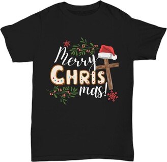 Generic Merry Christmas Shirt | Xmas Pajamas T-Shirt | Unisex Christmas T Shirt | 100% Cotton Black