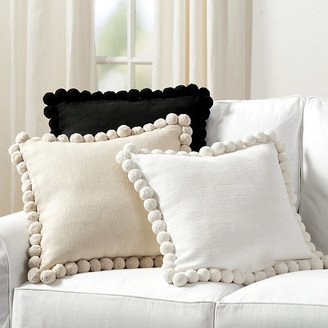 Terra Pom Pom Pillow Black