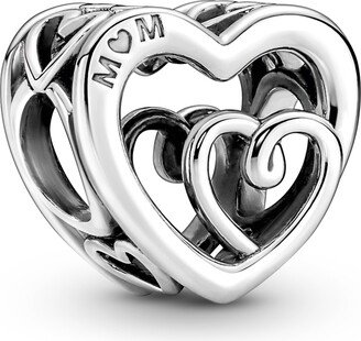 Sterling Silver Entwined Infinite Hearts Charm