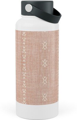 Photo Water Bottles: Playa Tribal Stripe - Pink Stainless Steel Wide Mouth Water Bottle, 30Oz, Wide Mouth, Pink