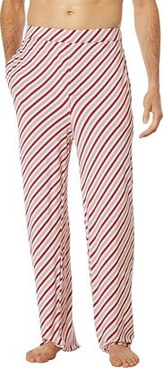 Pajama Pants (Crimson Candy Cane Stripe) Men's Pajama