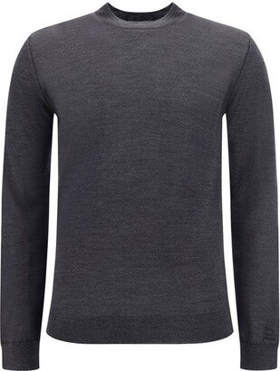 Long Sleeved Crewneck Knitted Jumper-AH