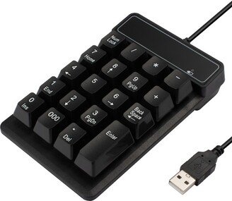 Insten USB Numeric Keypad, Portable Mini Wired Numpad, 19 Keys Accounting Number Keyboard Extension, For Laptop Desktop Computer PC, Black